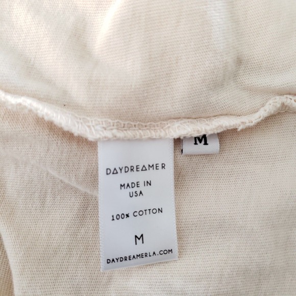 Daydreamer California Palms Long Sleeve Cream Shirt Tee Size M - Picture 5 of 5